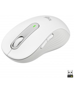 Мишка Logitech - Signature M650 L, оптична, безжична, бяла