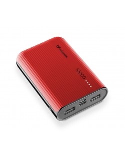 Портативна батерия Cellularline - PowerTank, 10000 mAh, червена