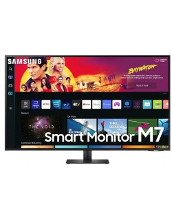 Монитор Samsung - Smart M7, 43", VA, UHD, 60Hz, 4ms, черен