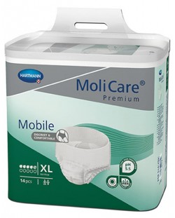 MoliCare Mobile Абсорбиращи гащи за възрастни, размер XL, 14 броя, Hartmann
