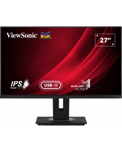 Монитор ViewSonic - VG2755-2K, 27'', WQHD, IPS, USB Hub, черен