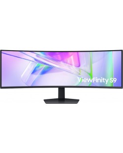 Монитор Samsung - ViewFinity S9 49C950, 49'', DQHD, 120Hz, 4ms, VA, USB hub, черен