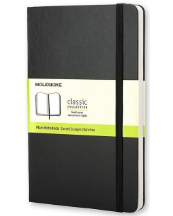 Тефтер с твърди корици Moleskine Classic – Черен, бели листа