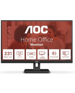 Монитор AOC - 24E3UM, 23.8'', FHD, VA, USB Hub, черен