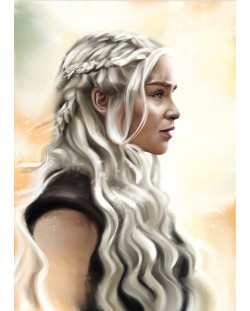 Метален постер Displate - MovieTV: Game of Thrones, Mother of dragons