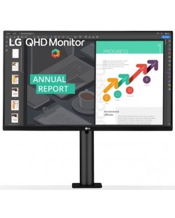 Монитор LG - 27QN880P-B, 27'', IPS, QHD, 75Hz, Anti-Glare, черен