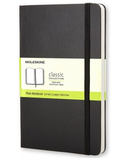 Джобен тефтер с твърди корици Moleskine Classic – Черен, бели листа