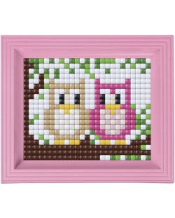 Мозайка с рамка и пиксели Pixelhobby - Двойка бухалчета, 500 части