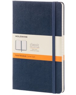 Тефтер с твърди корици Moleskine Classic – Син, линирани листа