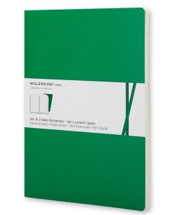 Комплект тефтери Moleskine Volant Notebook – Зелен, линирани листа