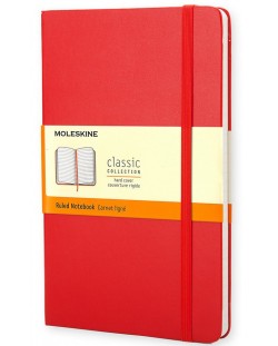 Тефтер с твърди корици Moleskine Classic – Червен, линирани листа