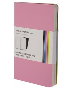 Комплект джобни тефтери Moleskine Volant Notebook – Розов, линирани листа