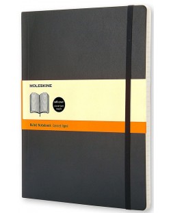 Тефтер с меки корици Moleskine Classic Notebook XL – Черен, линирани листа