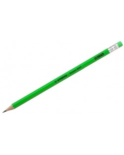 Молив Stabilo Swano – HB, зелен, с гума