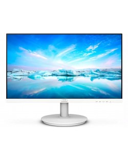 Монитор Philips - 241V8AW, 23.8'', FHD, 4ms, IPS, Adaptive Sync, бял