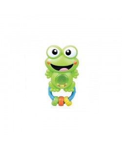 Детска играчка Moni - Дрънкалка, жабче