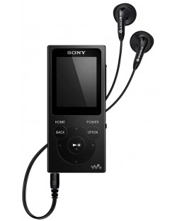 MP4 плейър Sony - NW-E394 Walkman, черен