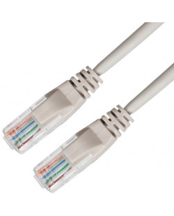 Мрежов кабел VCom - NP512B-5m, RJ45/RJ45, 10m, сив