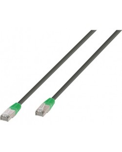 Мрежов кабел Vivanco - 45913, RJ45/RJ45, 10m, сив/зелен