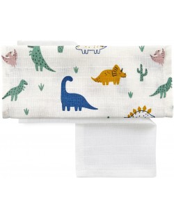 Муселинови кърпи BabyJem - Динозаври, 4 броя