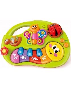 Музикална играчка Hola Toys - Пиано, Усмихнато червейче