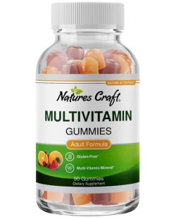 Multivitamin Adult Formula, 90 желирани таблетки, Nature's Craft