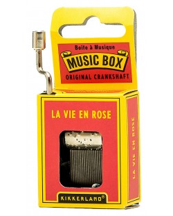 Музикална кутия с манивела Kikkerland - La Vie En Rose