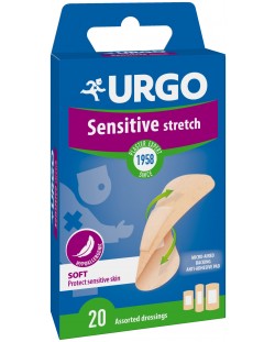 Sensitive Stretch Мултиразтегаеми пластири, 3 размера, 20 броя, Urgo