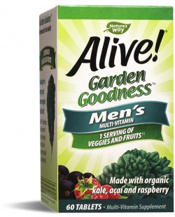 Alive Garden Goodness Men's Multivitamin, 60 таблетки, Nature's Way