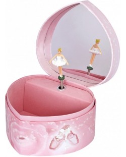 Музикална светеща кутия сърце Trousselier - Балерина, розова
