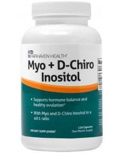 Myo + D-Chiro Inositol, 120 капсули, Fairhaven Health