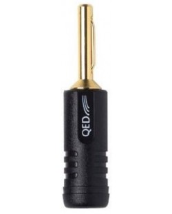 Накрайник за кабел QED - Banana 4 mm, черен
