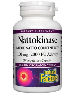 Nattokinase, 100 mg, 60 капсули, Natural Factors