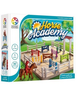 Настолна логическа игра Smart Games - Horse Academy, с 80 предизвикателства