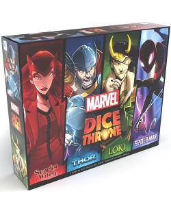 Настолна игра Marvel Dice Throne 4 Hero Box - Scarlet Witch vs Thor vs Loki vs Spider-Man