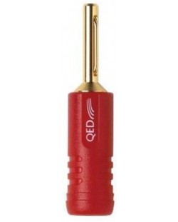 Накрайник за кабел QED - Banana 4 mm, червен