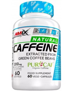 Natural Caffeine PurCaf, 60 веге капсули, Amix