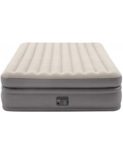 Надуваем матрак Intex - Queen Prime Comfort Elevated, сив