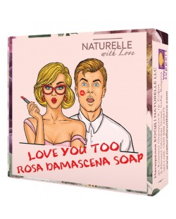 Naturelle with Love Ръчно изработен козметичен сапун за ръце, с Роза Дамасцена, 70 g