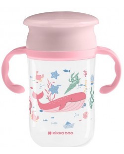 Неразливаща се чаша KikkaBoo - Deep Sea, 360°, 300 ml, Pink