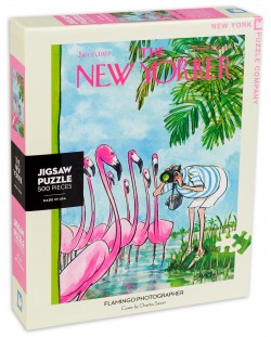 Пъзел New York Puzzle от 500 части - Фотограф на фламинго
