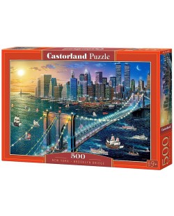 Пъзел Castorland от 500 части - Бруклинският мост, Ню Йорк