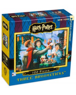 Мини пъзел New York Puzzle от 100 части - Three Broomsticks