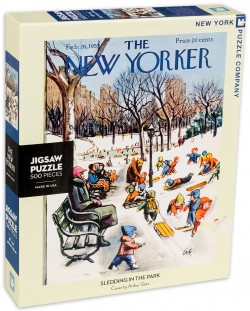 Пъзел New York Puzzle от 500 части - Пързаляне в парка
