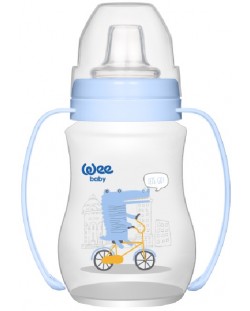 Неразливаща чаша с дръжки Wee Baby, PP, 250 ml, синя