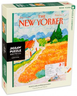 Пъзел New York Puzzle от 500 части - Импресионистична пощенска картичка