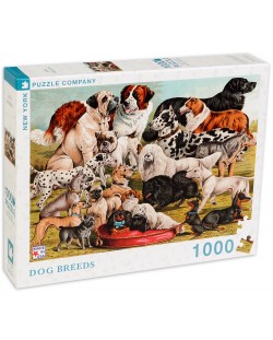 Пъзел New York Puzzle от 1000 части - Кучешки породи