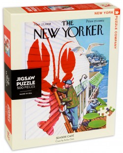 Пъзел New York Puzzle от 500 части - Крайморско кафе