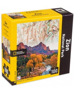 Мини пъзел New York Puzzle от 100 части - Национален парк Зион