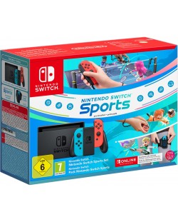 Nintendo Switch - Red & Blue + Nintendo Switch Sports Bundle